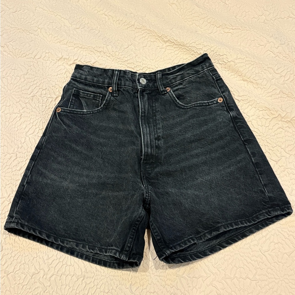 Zara High Waist Black Women's Shorts